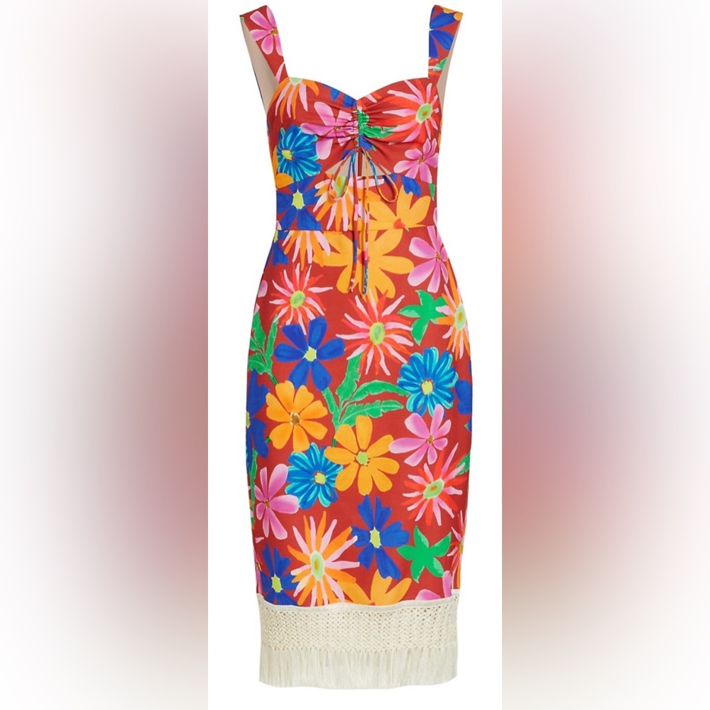 PATBO midi sheath dress with trim detail OWO